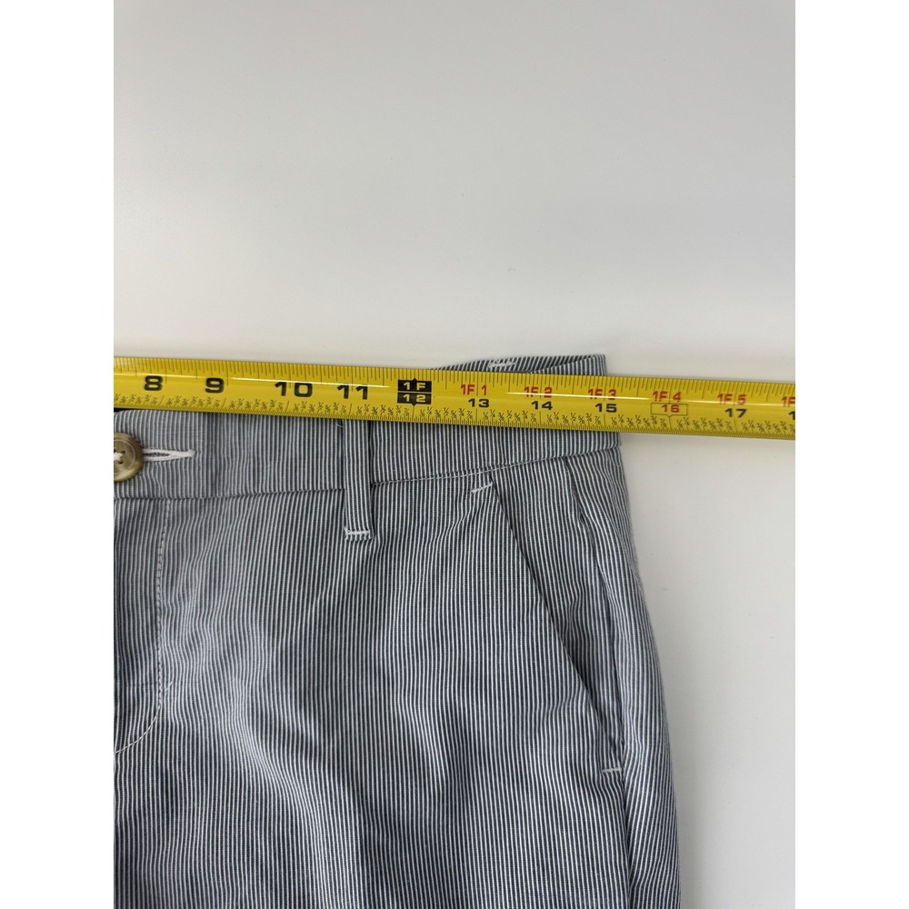 Tommy Hilfiger Chino Pants Womens 2 Blue White Stripe Straight Stretch Twill - Picture 7 of 10